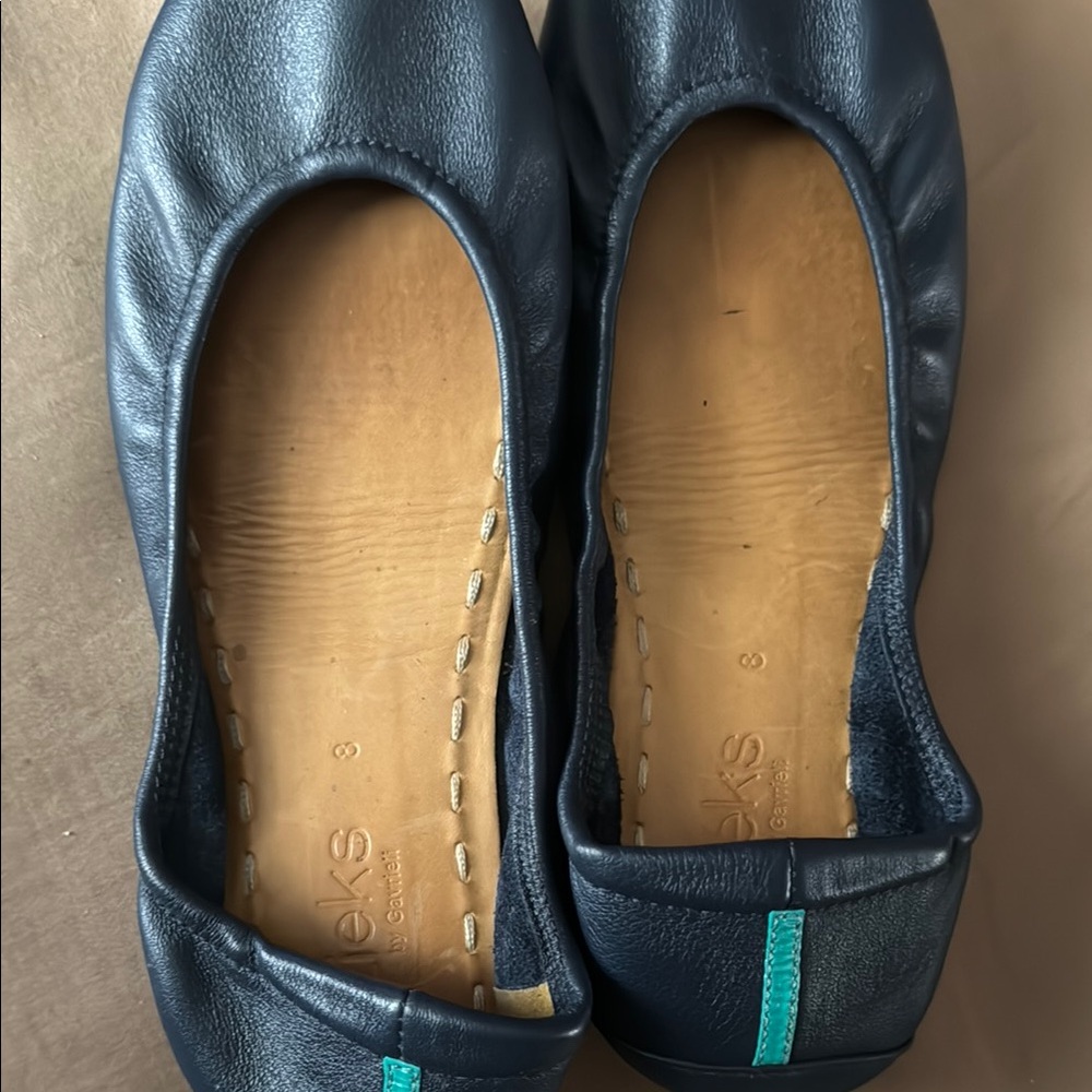 Tieks Black and Blue Flats